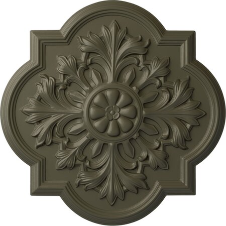 Ekena Millwork Bonetti Ceiling Medallion (Fits Canopies up to 5 1/8"), Hand-Painted Witch Hazel, 20"OD x 1 3/4"P CM20BOWHF